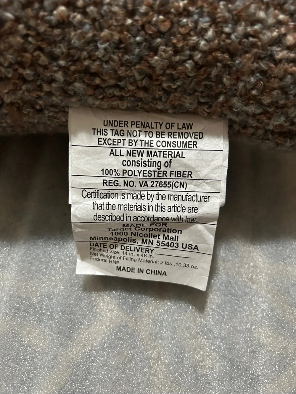Casaluna 14” x 48” Textured Bouclé Oversized Lumbar Pillow - Brown